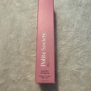 Polite Pout Glossy Lip Balm‎ Pink Grapefruit Pretty Pink NIB- Unopened 15g Vegan